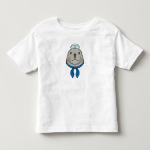 Zegel als Sailor met Sailor pet Kinder Shirts