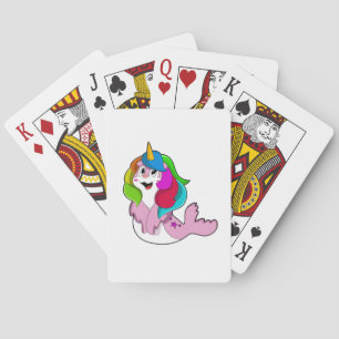 Zegel als Unicorn Pokerkaarten
