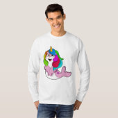 Zegel als Unicorn T-shirt (Voorkant volledig)