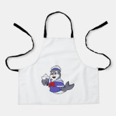 Zegel als zeeman met boot schort (Voorkant)