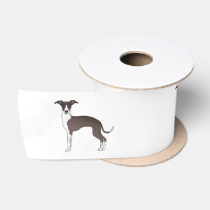 Zegel en witte Italiaanse windhond cartoon honden Lint