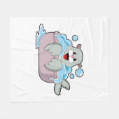 Zegel in Bathtub Fleece Deken (Voorkant (Horizontaal))