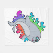 Zegel met bril fleece deken (Voorkant (Horizontaal))