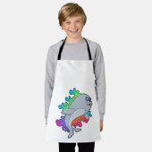 Zegel met bril schort (Gedragen)