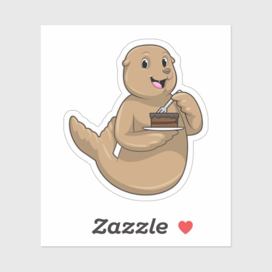 Zegel met Cake Sticker (Vel)