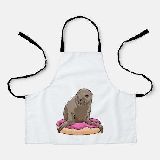 Zegel met Donut Schort (Voorkant)