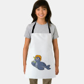 Zegel met kokosnoot schort (Insitu)