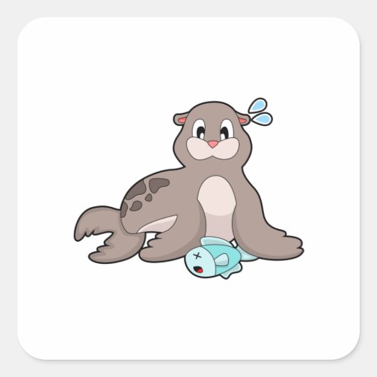 Zegel met vis (Voorkant)