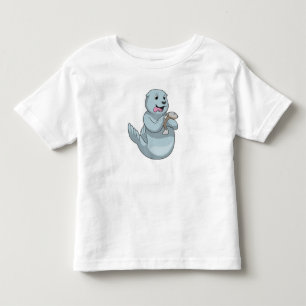 Zegel met vis kinder shirts