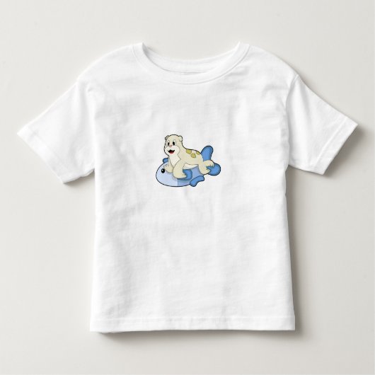 Zegel met vis kinder shirts (Voorkant)