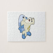 Zegel met vis legpuzzel (Horizontaal)