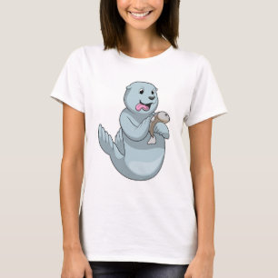 Zegel met vis t-shirt