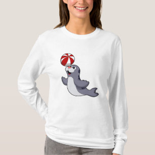 Zegel met waterpolo t-shirt