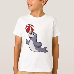 Zegel met waterpolo t-shirt