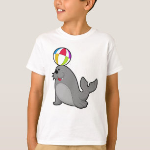 Zegel op watersport met waterpolo t-shirt