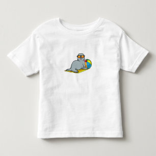 Zegel op zon met waterpolo kinder shirts