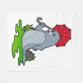 Zegel Raining Umbrella Fleece Deken (Voorkant (Horizontaal))