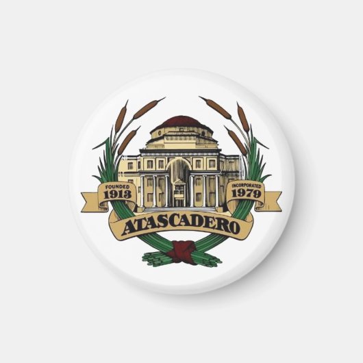 Zegel van Atascadero, Californië Magneet (Voorkant)