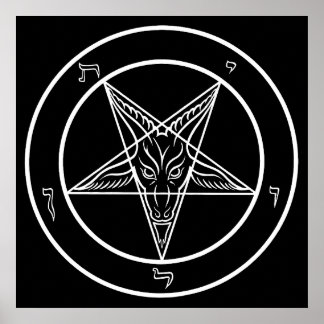 Zegel van Baphomet 60 cm Poster