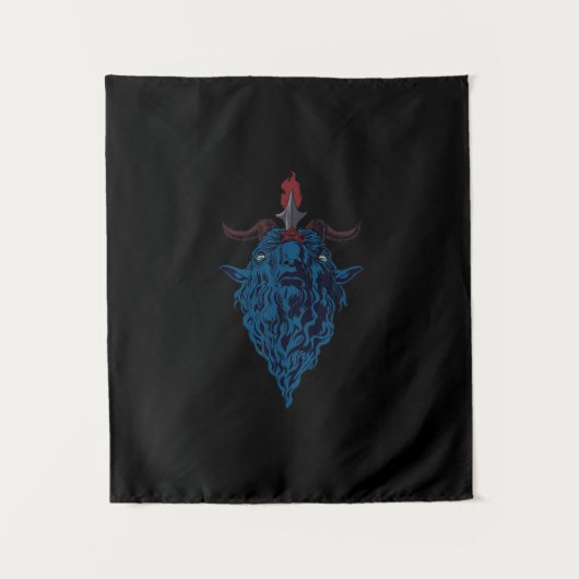 Zegel van Baphomet Geit van Mendes Satan Donkere G Wandkleed (Voorkant)