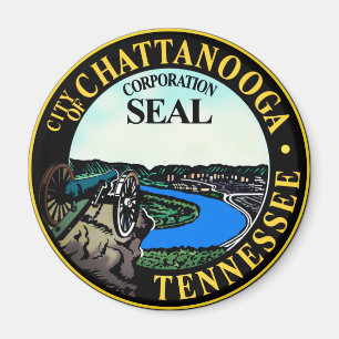 Zegel van Chattanooga, Tennessee Magnet Magneet