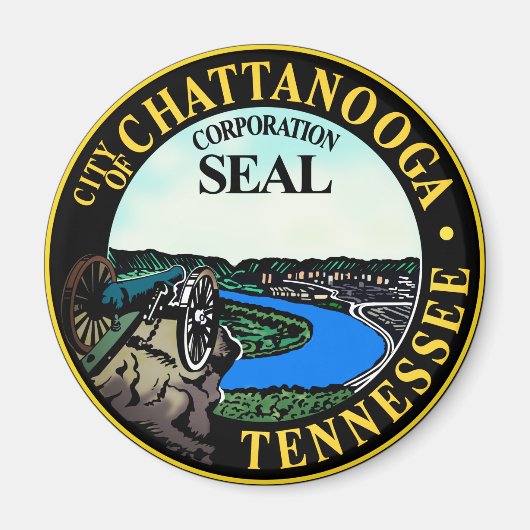 Zegel van Chattanooga, Tennessee Magnet Magneet (Voorkant)