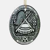 Zegel van de Amerikaanse Samoa Keramisch Ornament (Rechts)