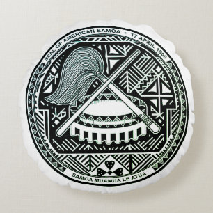 Zegel van de Amerikaanse Samoa Rond Kussen