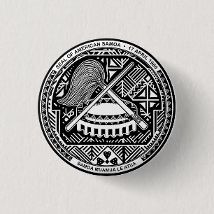 Zegel van de Amerikaanse Samoa Ronde Button 3,2 Cm