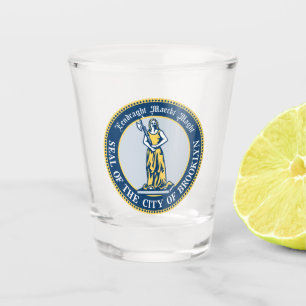 Zegel van de Borough of Brooklyn, New York Shot Glas