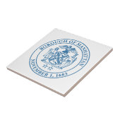 Zegel van de Borough of Manhattan, NYC Tegeltje (Zijkant)