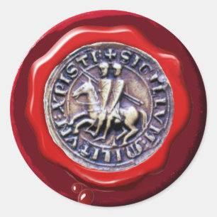 ZEGEL VAN DE KNIGHTS TEMPLAR RED WAX SEAL