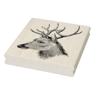 Zegel van de Kunst van de vintage Bok de Hoofd Rubberstempel