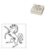 zegel van de middeleeuwse paardenkunst rubberstempel (Gestempeld)