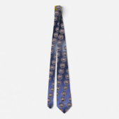 ZEGEL VAN DE RIDDERS TEMPLAR Blauw Grijs Stropdas (Achterkant)