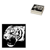 zegel van de silhouette tijger 	rubberstempel (Gestempeld)