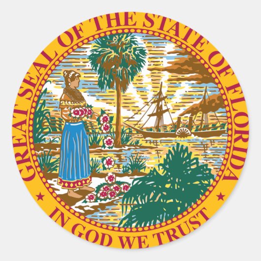 Zegel van de staat Florida Stickers (Voorkant)