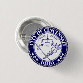 Zegel van de stad Cincinnati, Ohio Ronde Button 3,2 Cm (Voorkant /achterkant)