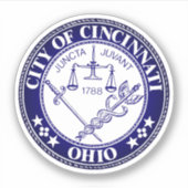 Zegel van de stad Cincinnati, Ohio Sticker (Voorkant)