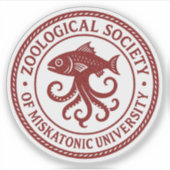 Zegel van de Zoological Society of Miskatonic Sticker (Voorkant)