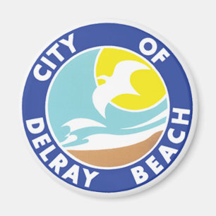Zegel van Delray Beach, Florida Magnet Magneet