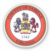 Zegel van Fairfax County, Virginia Sticker (Voorkant)