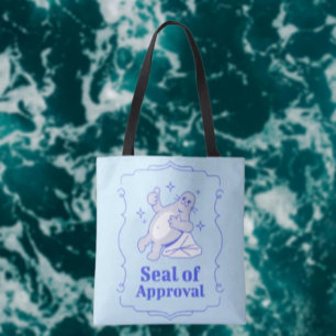 Zegel van Goedkeuring Grappige Zegel Boodschappent Draagtas