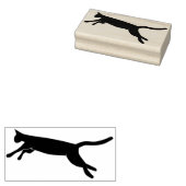 zegel van het blad van kattensilhouet 	rubberstempel (Gestempeld)