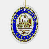 Zegel van Houston Keramisch Ornament (Rechts)