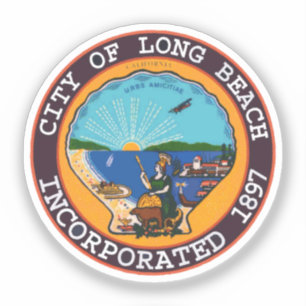 Zegel van Long Beach, Californië Sticker