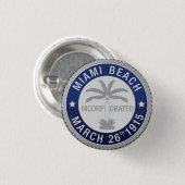 Zegel van Miami Beach, Florida Ronde Button 3,2 Cm (Voorkant /achterkant)