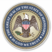 Zegel van Mississippi Sticker (Voorkant)