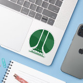 Zegel van New Delhi, India Sticker (Laptop met iPhone)