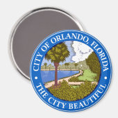 Zegel van Orlando, Florida Magneet (Voorkant / Achterkant)